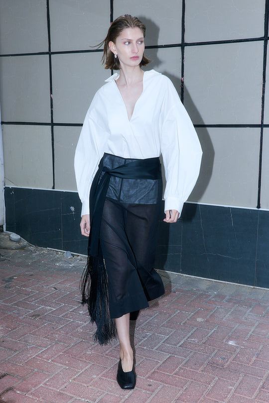 Sheer Organza Midi Skirt - Dé Rococo