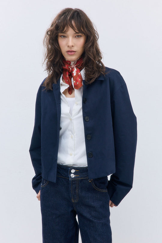 Straight Cropped Trench Coat - Dé Rococo