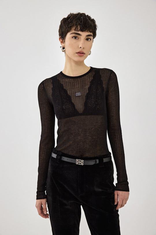 Lightweight Sheer Knitted Top - Dé Rococo