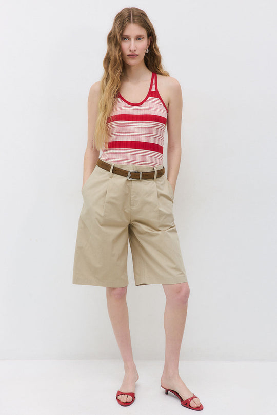 Ribbed Striped Tank Top - Dé Rococo