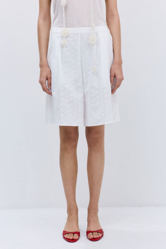 Embroidered Bermuda Shorts - Dé Rococo