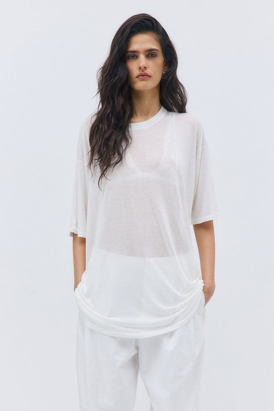 Semi Sheer Oversized Top - Dé Rococo
