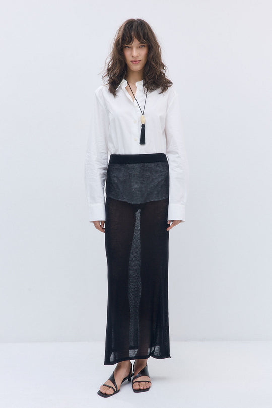 Semi Sheer Maxi Skirt - Dé Rococo
