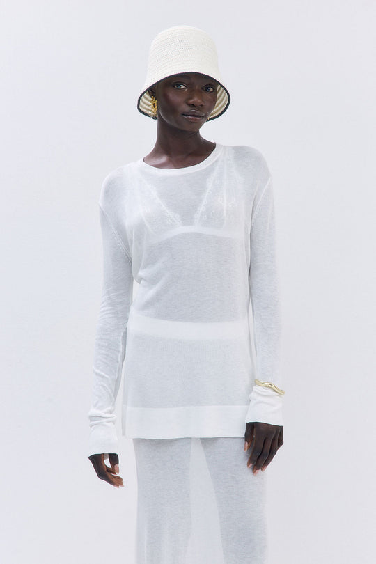 Semi Sheer Long Sleeve