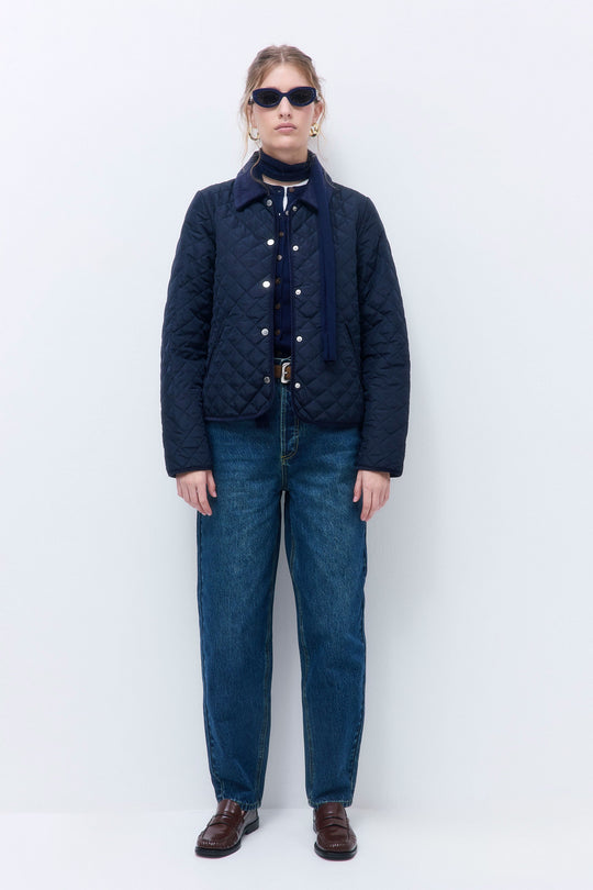 Straight Fit Quilted Jacket - Dé Rococo