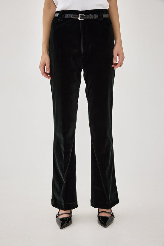 Rigid Velvet Bootcut Pants - Dé Rococo