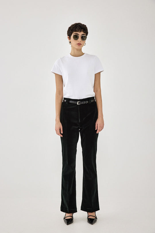 Rigid Velvet Bootcut Pants - Dé Rococo