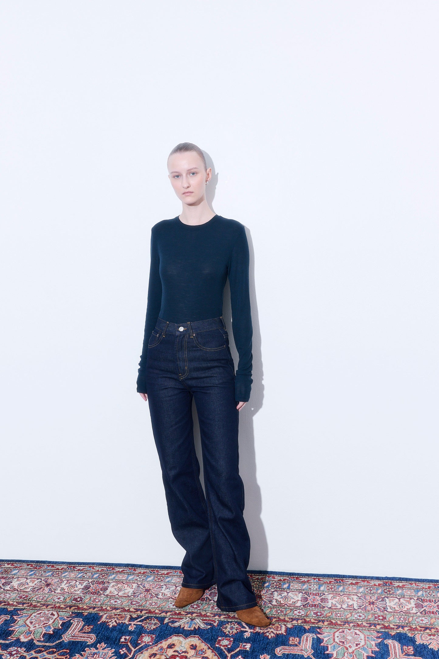 Fitted Thin Wool Long Sleeve