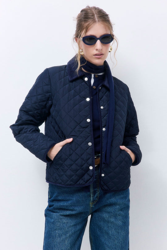 Straight Fit Quilted Jacket - Dé Rococo