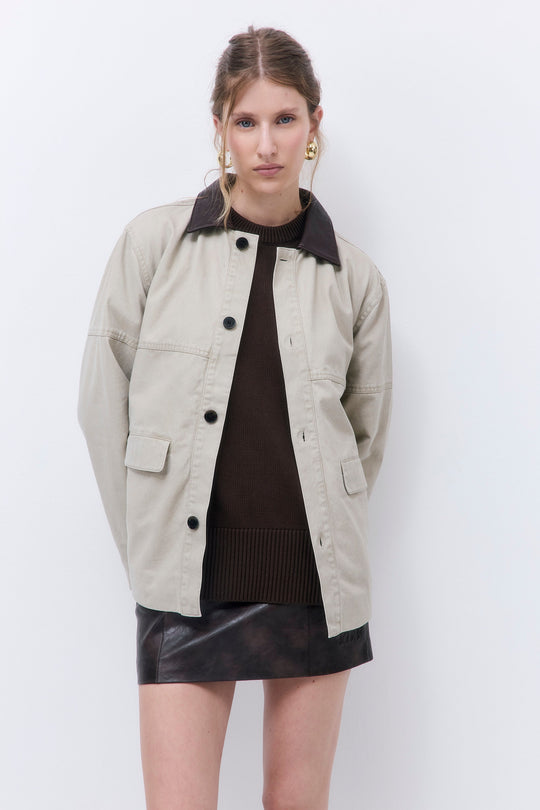 Washed Oversized Barn Jacket - Dé Rococo