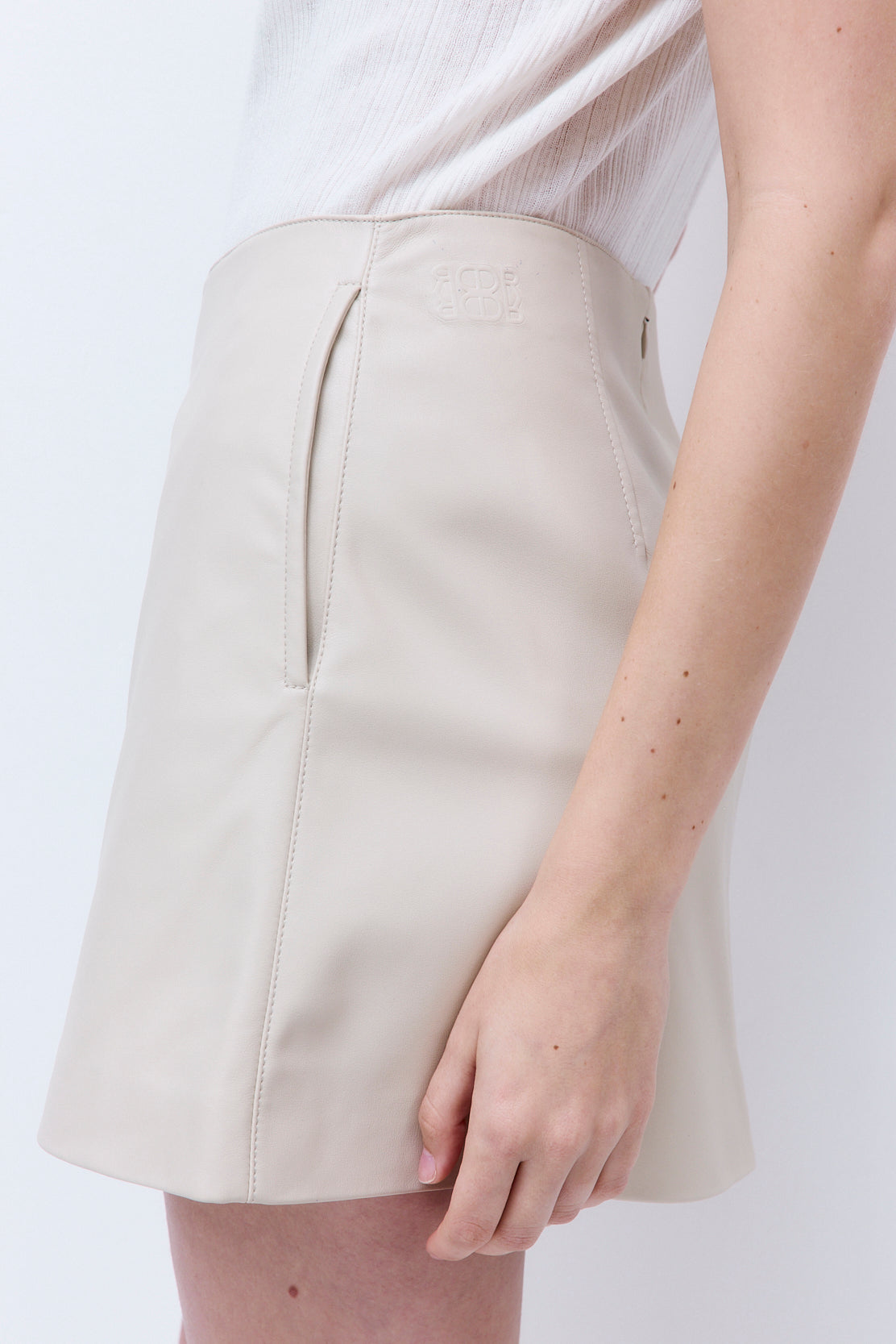 Vegan Leather A Line Skirt - Dé Rococo