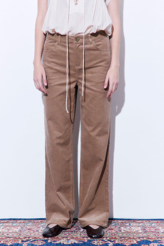 Corduroy Wide Leg Pants - Dé Rococo