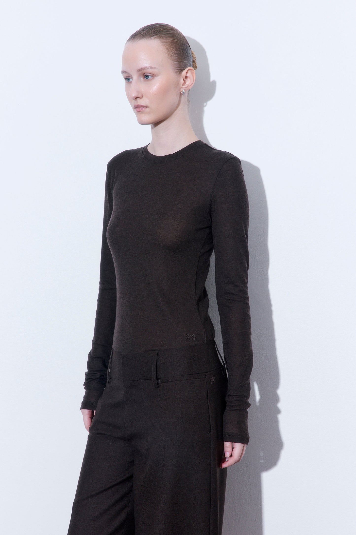 Fitted Thin Wool Long Sleeve