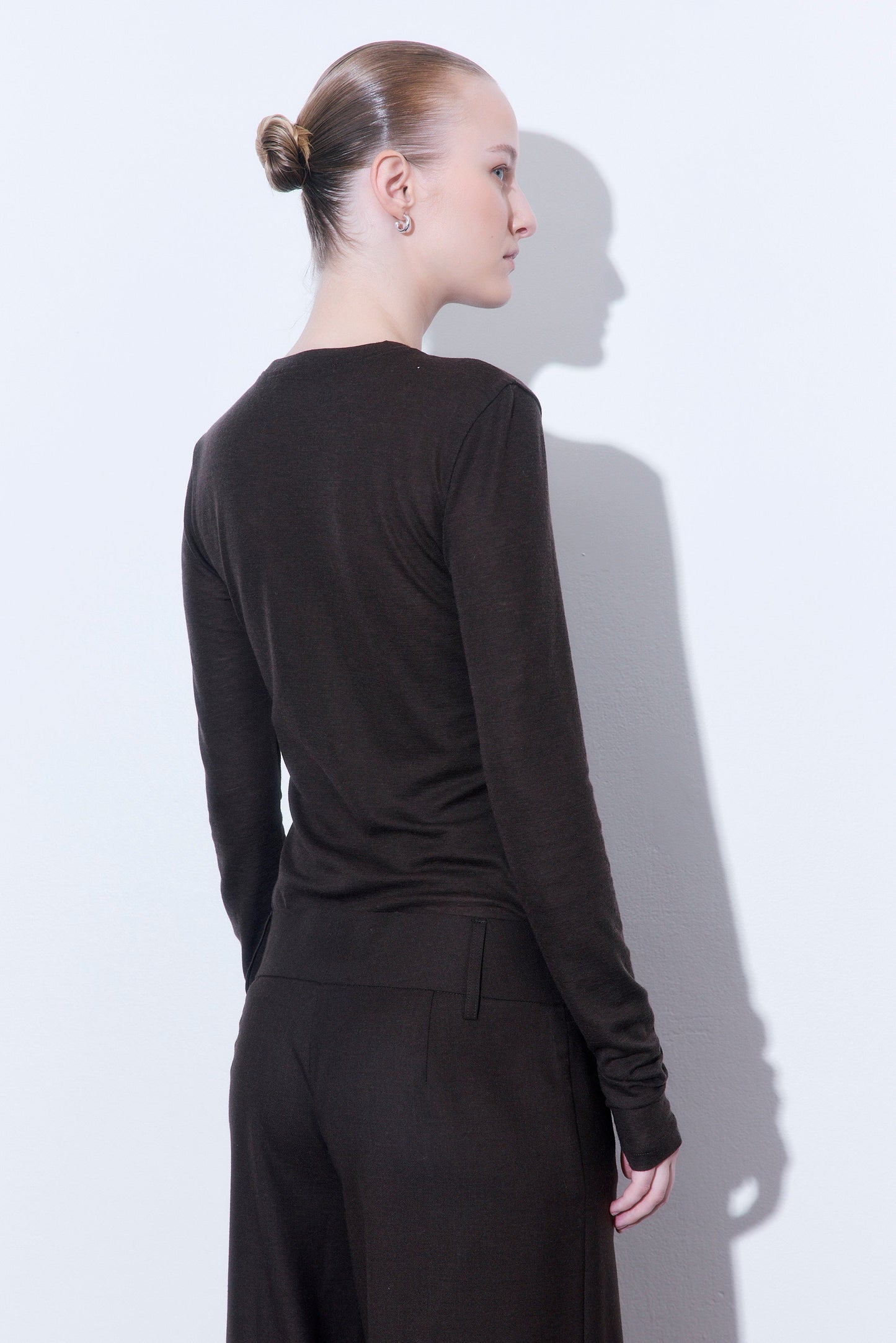 Fitted Thin Wool Long Sleeve