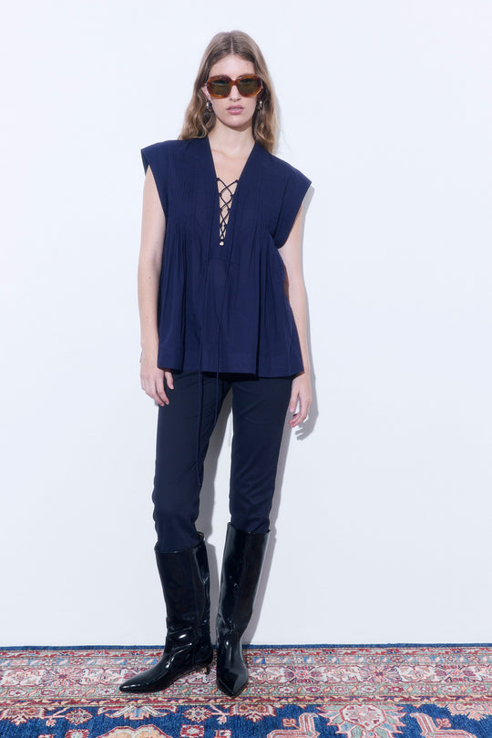 Deep V Neck Blouse - Dé Rococo