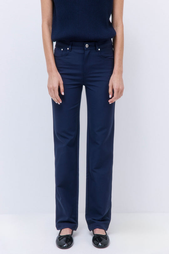 Stretchy Straight Leg Pants - Dé Rococo