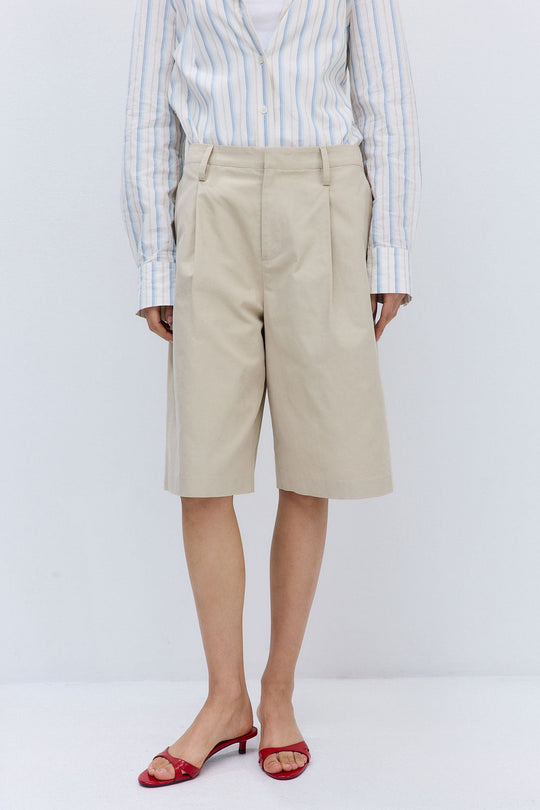Mid Rise Bermuda Shorts