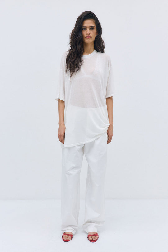 Semi Sheer Oversized Top