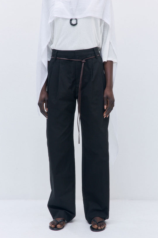 Pleated Barrel Pants