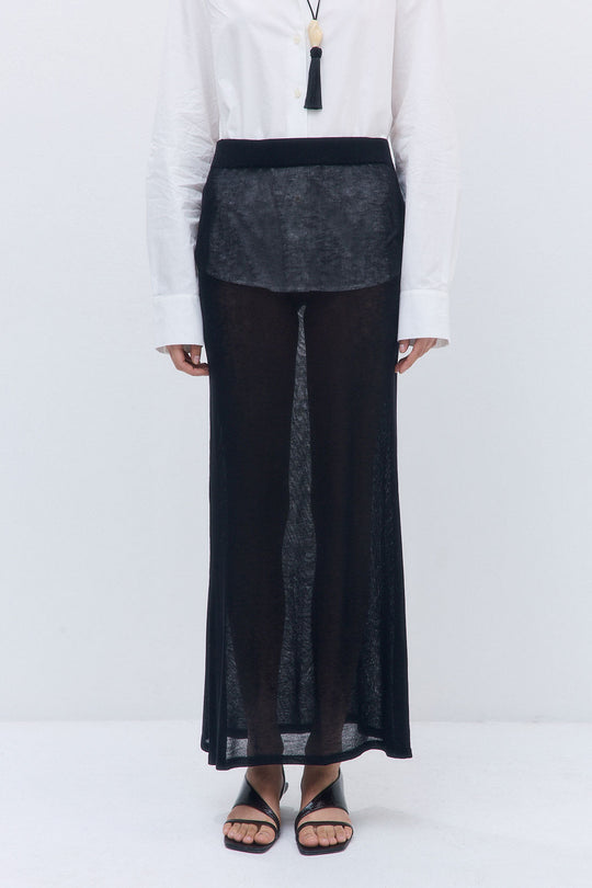 Semi Sheer Maxi Skirt - Dé Rococo