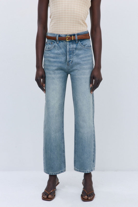 No.5| High Waist Straight Cropped Denim - Dé Rococo