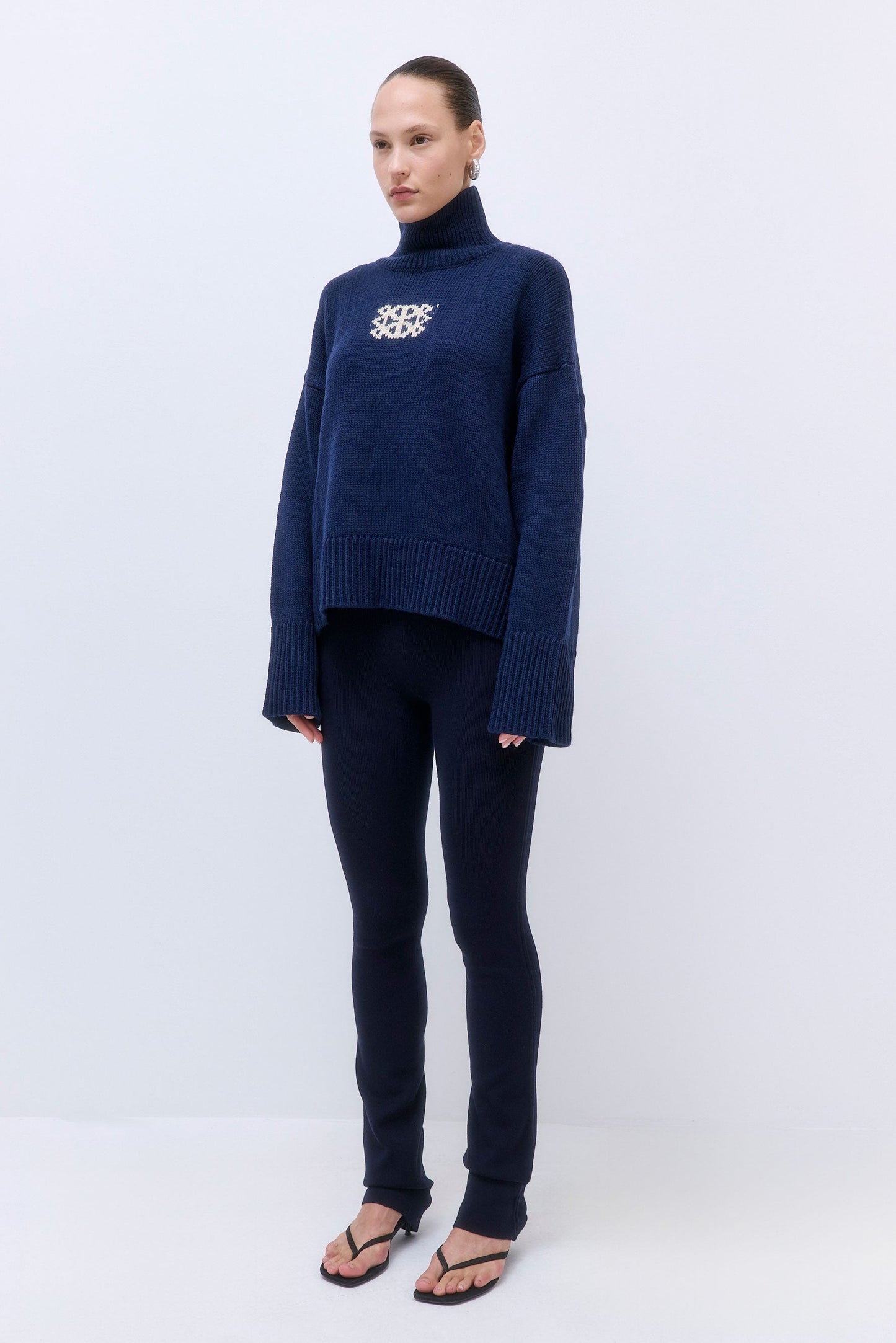 Turtleneck Intarsia Jumper
