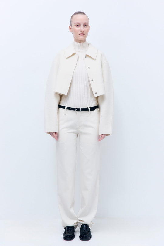 Double Wool Cropped Jacket