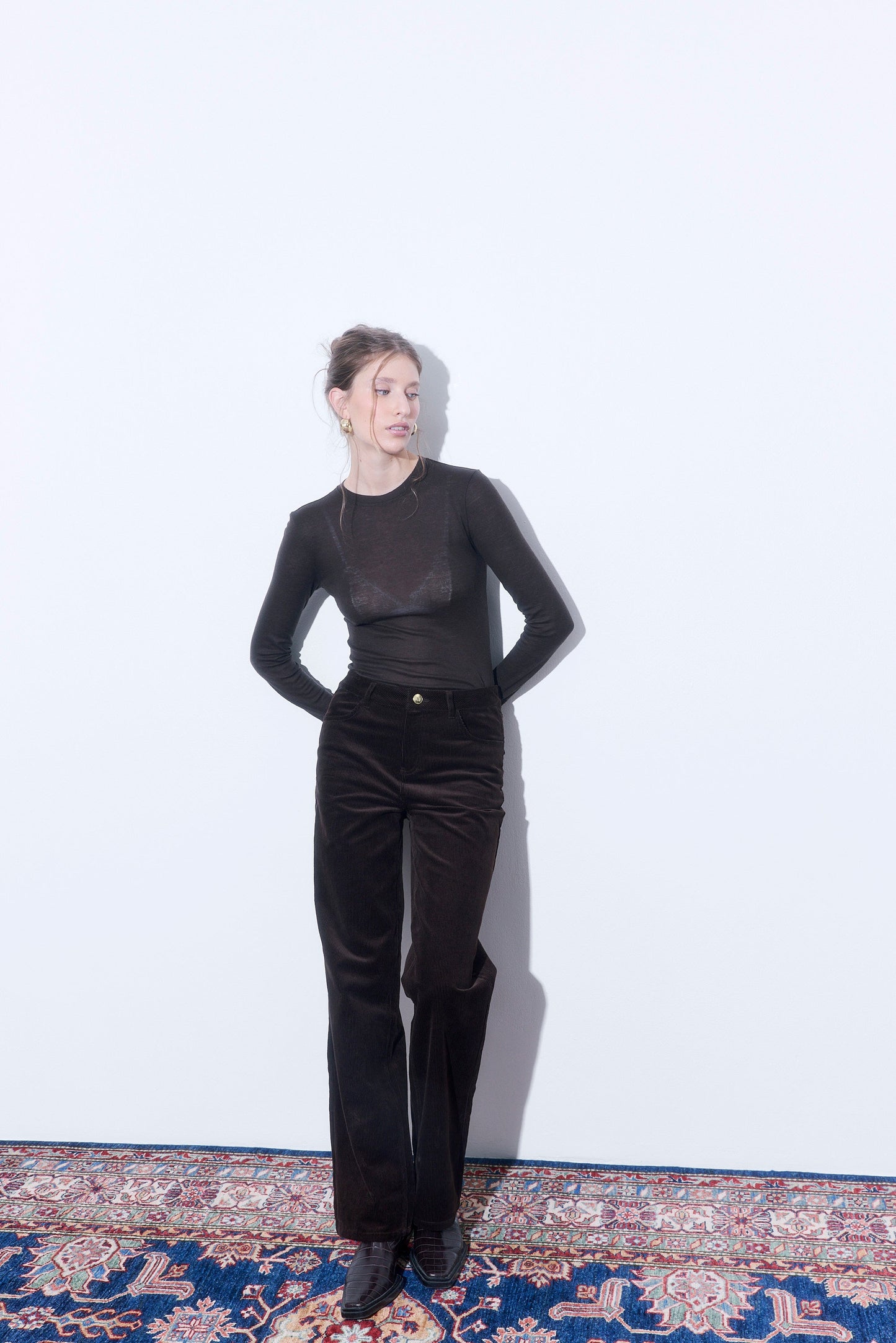 Corduroy Wide Leg Pants