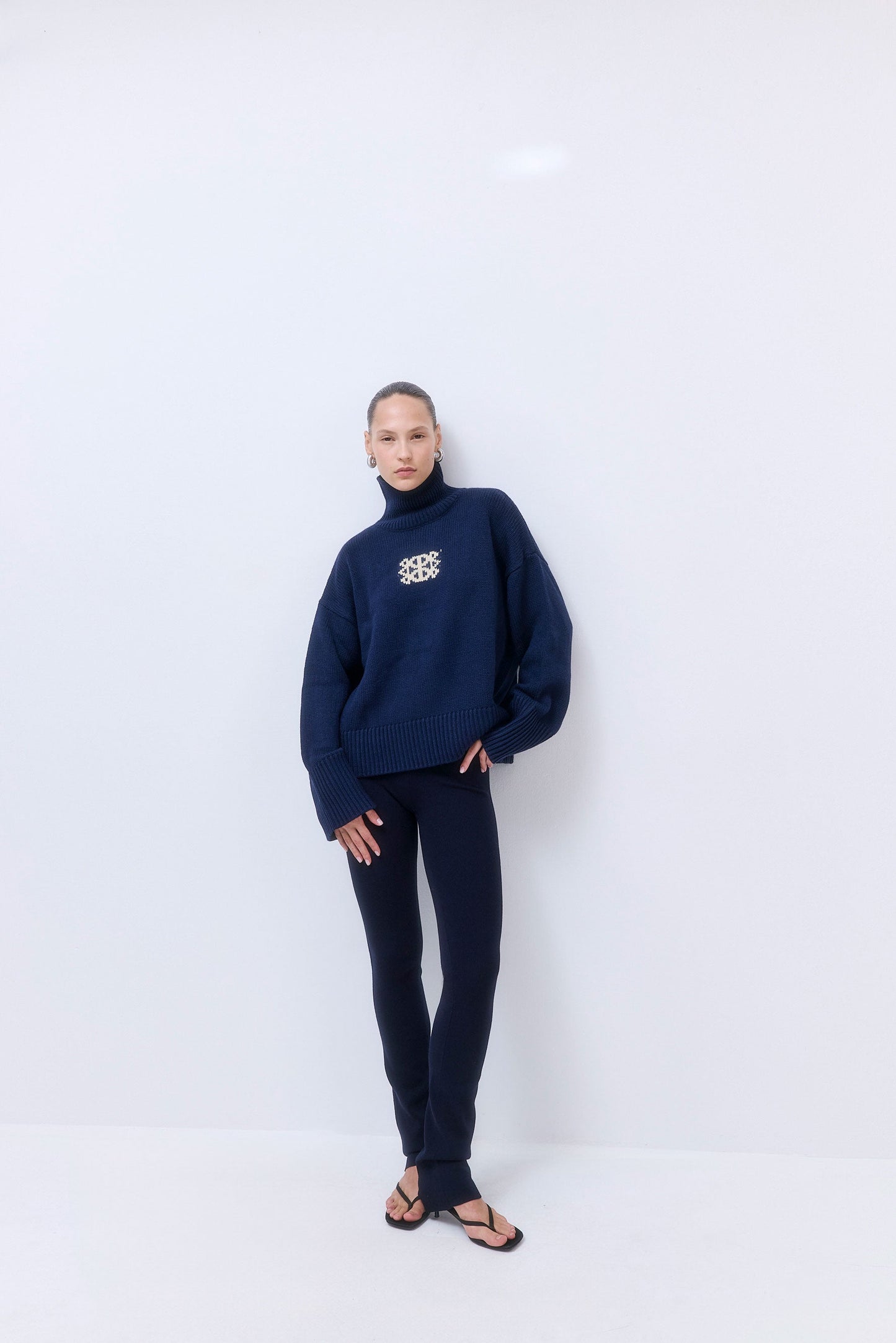 Turtleneck Intarsia Jumper
