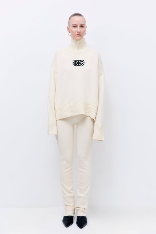 Turtleneck Intarsia Jumper