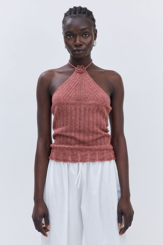 Fuzzy Halter Top - Dé Rococo