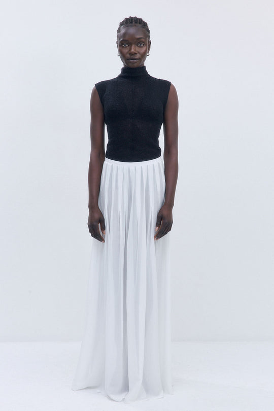 Fuzzy Sheer Mockneck Tank