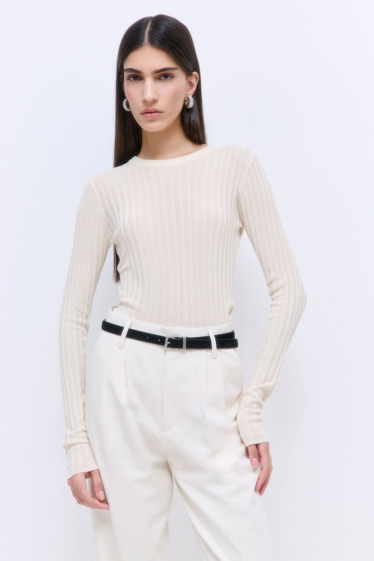 Wide Rib Crew Neck