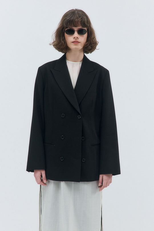 Oversized Double Breasted Daddy Blazer - Dé Rococo