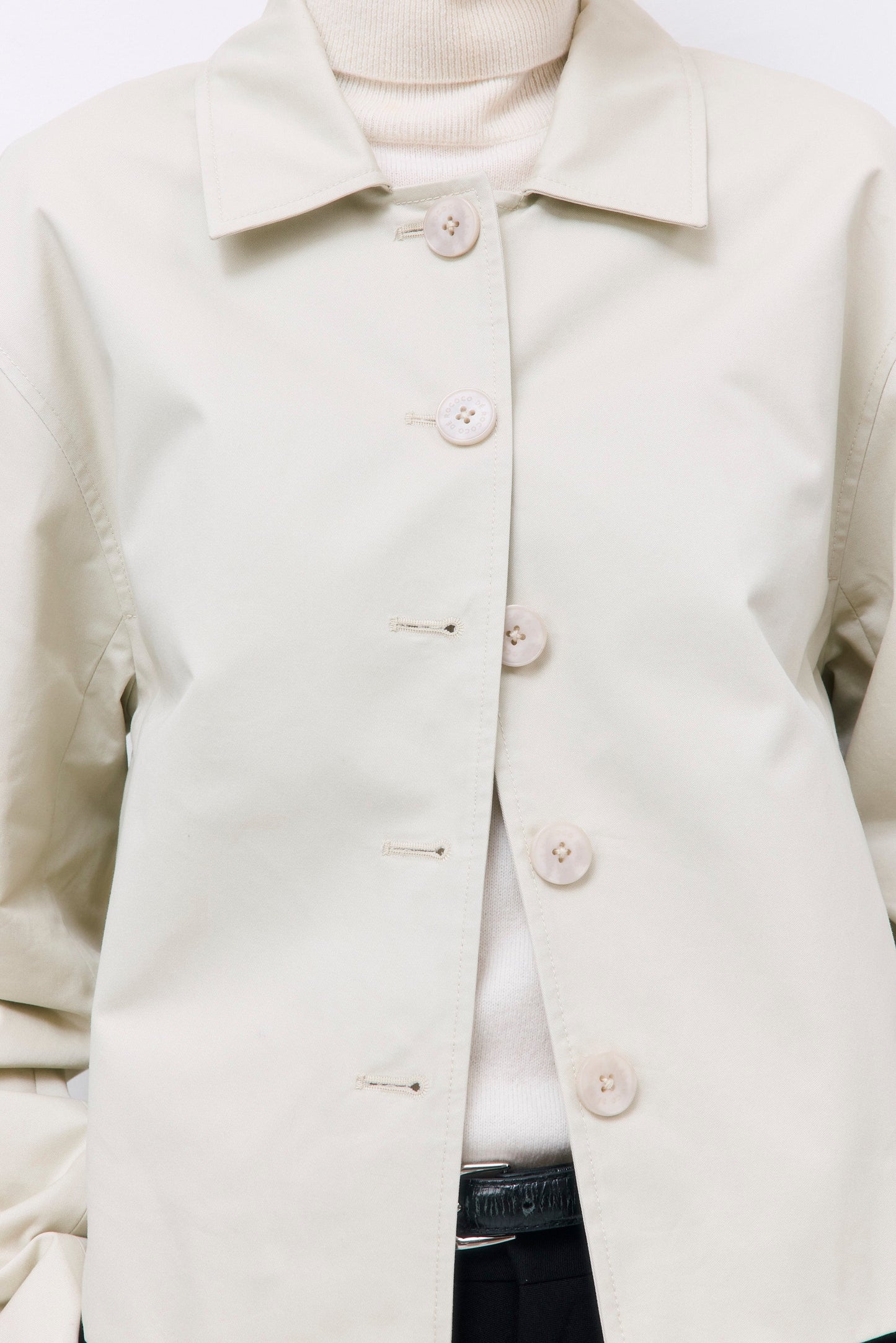 Straight Cropped Trench Coat