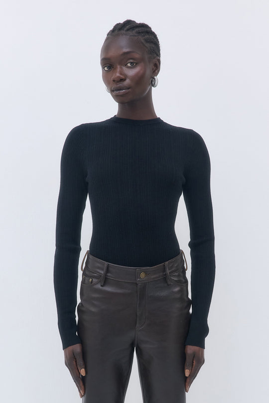 Merino Wool Loose Crewneck - Dé Rococo