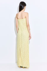Strapless Lace Maxi Dress