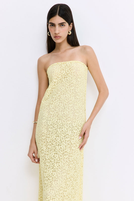 Strapless Lace Maxi Dress - Dé Rococo