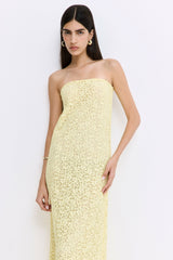 Strapless Lace Maxi Dress