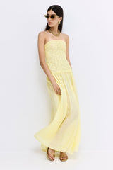 Lace Drop Waist Maxi Dress