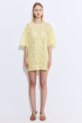 Boxy Lace Mini Dress