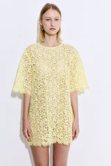 Boxy Lace Mini Dress