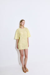 Boxy Lace Mini Dress