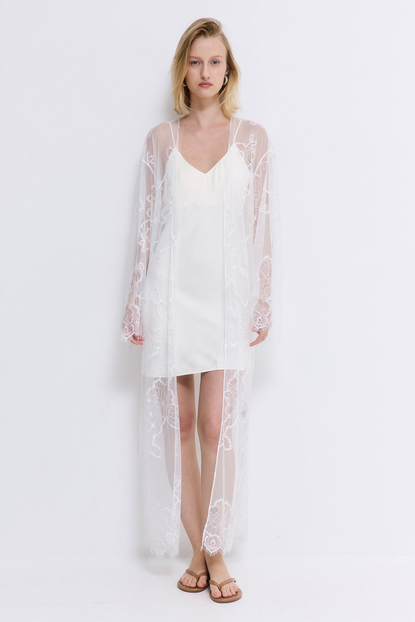 Sheer Lace Robe - Dé Rococo