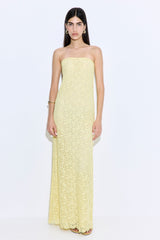 Strapless Lace Maxi Dress