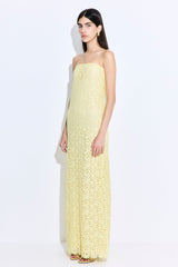Strapless Lace Maxi Dress