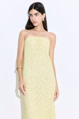 Strapless Lace Maxi Dress