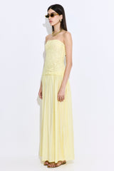 Lace Drop Waist Maxi Dress