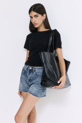 Mid Rise Denim Shorts