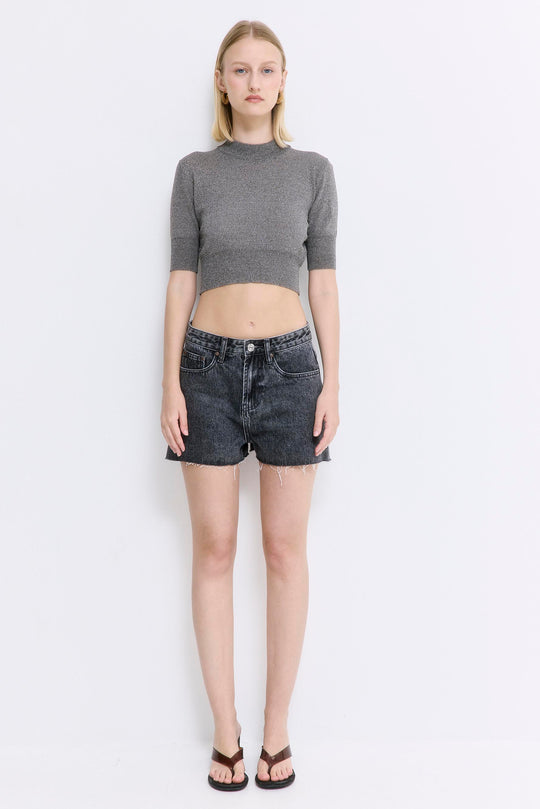 Semi Sheer Cropped Knit